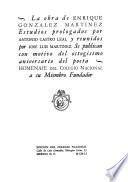 La obra de Enrique González Martínez