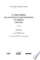 La obra impresa de los intelectuales españoles en América, 1936-1945