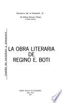 La obra literaria de Regino E. Boti