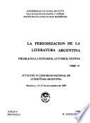 La periodización de la literatura argentina
