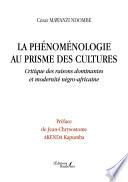 La phénoménologie au prisme des cultures
