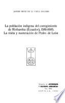 La población indigena del corregimiento de Riobamba (Ecuador), 1581-1605