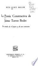 La poesía constructiva de Jaime Torres Bodet