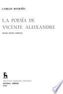 La poesía de Vicente Aleixandre