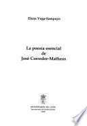 La poesía esencial de José Corredor-Matheos