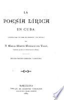 La poesía lírica en Cuba