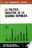 La política educativa de la Segunda República durante el bienio azañista