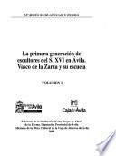 La primera generación de escultores del S. XVI en Ávila