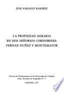 La propiedad agraria en dos señoríos cordobeses