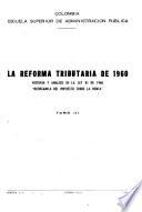 La reforma tributaria de 1960