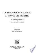 La Renovación nacional a través del derecho