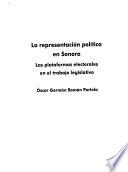 La representación política en Sonora