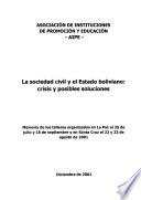 La sociedad civil y el Estado boliviano