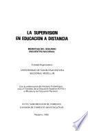 La supervisión en educación a distancia