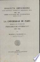 La universidad de Paris durante los estudios de Francisco de Vitoria