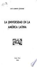 La universidad en la America Latina