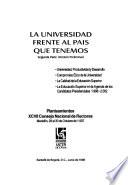 La universidad frente al país que tenemos