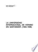 La Universidad Internacional de Verano en Santander (1933-1936)