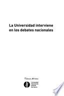 La universidad interviene en los debates nacionales