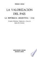 La valorización del país