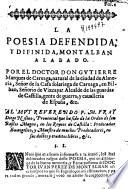 Lagrimas panegiricas a la tenprana [sic] muerte del gran poeta i teologo insigne Doctor Iuan Perez de Montalban ...