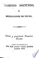 Lamento nocturno, ó Meditaciones de Young