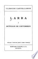 Larra: Articulos de costumbres