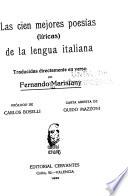 Las cien mejores poesias (líricas) de la lengua italiana