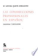 Las construcciones pronominales en español