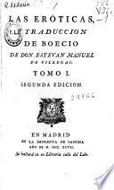 Las Eróticas y traduccion de Boecio