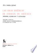 Las ideas estéticas de Esteban de Arteaga