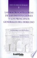 Las Macro Categorías de Las Instituciones y Los Principios Generales