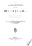 Las matemáticas en la Biblioteca del Escorial