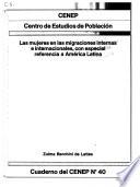 Las mujeres en las migraciones internas e internacionales, con especial referencia a América Latina