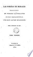 Las Poesias de Horacio, 1