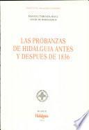 Las probanzas de hidalguía antes y después de 1836