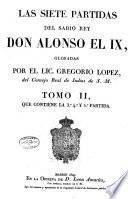 Las siete partidas del sabio rey Don Alonso el IX