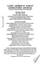Latin American Indian Literatures Journal
