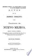 Laws Passed by the General Assembly of the Territory of New Mexico