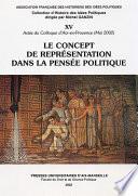 Le concept de représentation dans la pensée politique