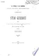 Le tutele e le curatele nelle preture mandamentali e comunali