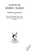 Lección de Rubén Darío