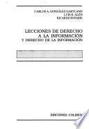 Lecciones de derecho a la información y derecho de la información