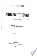 Lecciones de derecho constitucional mexicano