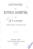 Lecciones de historia argentina