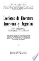 Lecciones de literatura Americana y Argentina