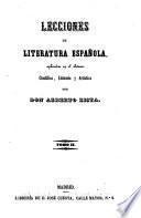 Lecciones de literatura española