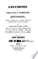 Lecciones de práctica forense mejicana