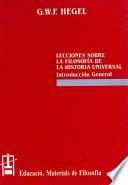 Lecciones sobre la Filosofía de la Historia Universal