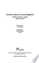 Lecturas críticas de textos hispánicos